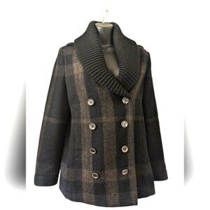 Burberry Brit Wool Blend Pea Coat - Size: US 4